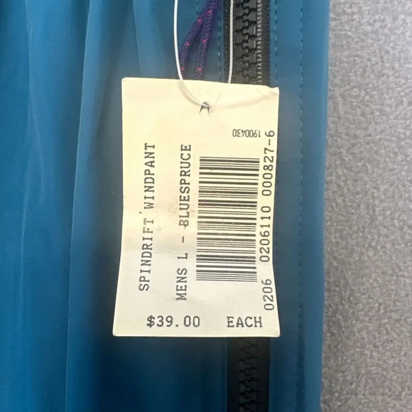 NWT Mountain Equipment Co-Op Nylon Spindrift Windbreaker Pants Mens Size L VTG - Picture 3 of 11